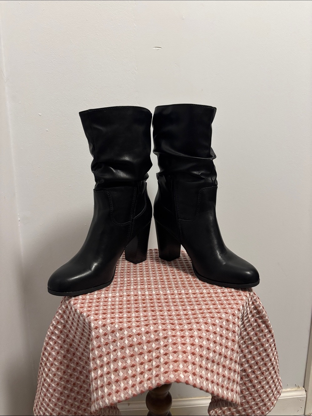 Never Worn Style & Co. Black Mid-Calf Slouch Block Heel Boots